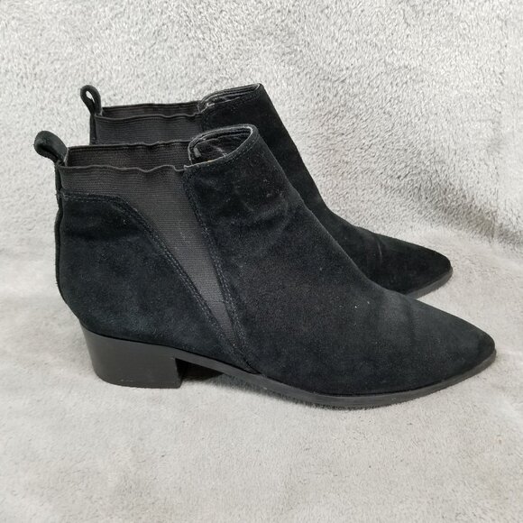 Marc Fisher Shoes Womens Size 6.5 Black Suede Yale Chelsea Ankle Boots *Read* - Picture 6 of 10